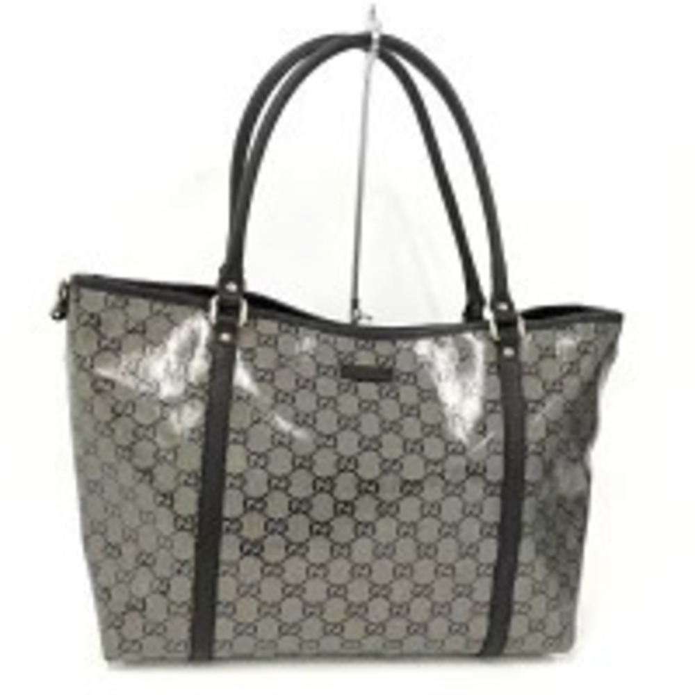 GUCCI Tote Bag Shoulder GG Crystal Black